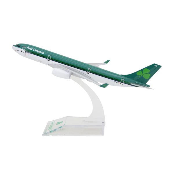 TANG DYNASTY 1:400 Air Bus A330-300 Ireland AER Lingus Metal Airplane Model Plane Toy Plane Model (Green)