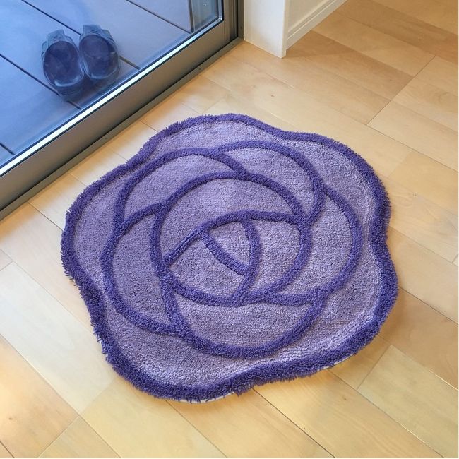 Senko S.D.S 11182 Rose Multi-Purpose Interior Mat, Violet, Approx. 18.9 x 19.7 inches (48 x 50 cm)