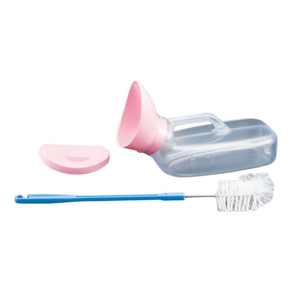 Asai Shoji SA Transparent Urinal with Cleaning Brush for Women, Nursing Care Products