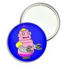 Blue Girl Robot - 77mm Round Compact Mirror