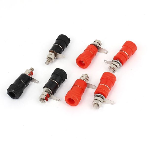 uxcell Banana Jack Panel Mount Connector 4mm Amp Terminal Binding Post 6pcs