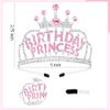 AHONEY 1 Pack Birthday Rhinestone Headband (Pink)