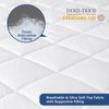 Waterproof Split Top Queen Mattress Pad Protector for Adjustable Bed, 34" Top Split from Head, Noiseless, Soft Padded Matress Protector