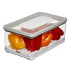 iDesign Large Fridge Produce Bin with Removable Drainage Tray and Lid - Gray