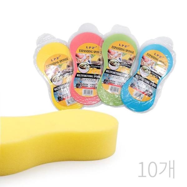 [XBK491K6_48]KP Car Wash Sponge 10P Random Color Car Wash Sponge