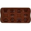 Silikomart SCG17 Platinum Tea Time Silicone Chocolate Mold, Brown