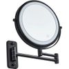 Black 8in. Double Sided 1X/10X Magnifying Make Up Mirror BATTERY OPERATED 
