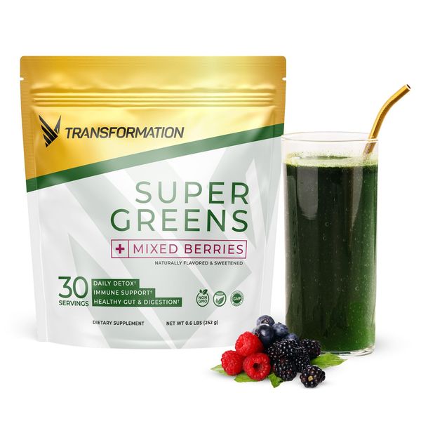 Transformation Super Greens Superfood Green Juice Powder - Immune & Energy Su...