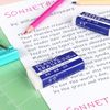 3 Pcs Soft Plastic Erasers White Pencil Eraser for School Office Drawing