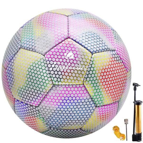 Fantecia FootBall Size 5 for Youth and Adult, Indoor Outdoor Training Soccer Ball with Pump