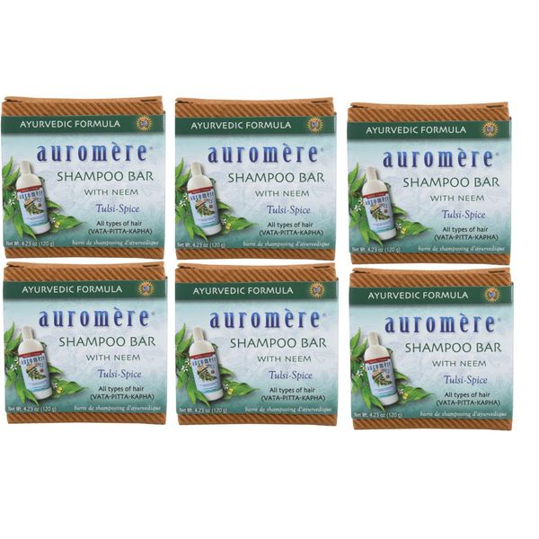 Auromere Shampoo Bar - Tulsi-Spice 4.23 oz *******6 BARS**********