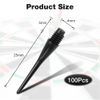 flintronic Plastic Dart Tips, 100 PCS Dart Tip Replacement Tips, 2BA Standard Thread, Soft Dart Tips, Premium Replacement Dart Accessory, Black