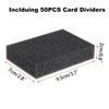 BSTKEY 50 Pcs Card Dividers for Storage Boxes, Black Sponge Separators