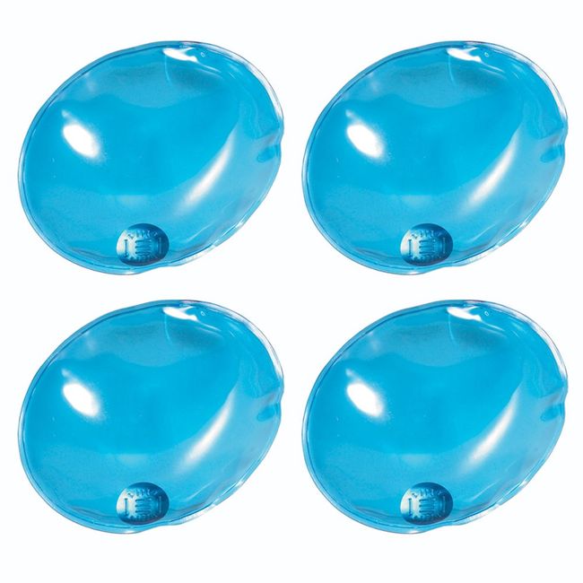 eBuyGB Pack of 4 Instant Heating Gel Hand Warmers - Reusable Heat Pack (Oval Blue)