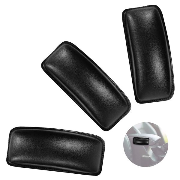 3Pcs Car Console Knee Cushion Pad Car Driver Side Console Knee Support Pad Car Armrest Cushion with Adhesive Pad for Most Cars(18 * 8cm)