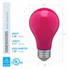 6 Pack CERAMIC PINK LED Bulb A19 Medium E26 8W 60 Watt Equivalent Damp Location