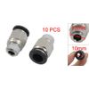 uxcell Air One-Touch Fitting, Quick Fitting, Connector, Straight 0.4 inches (10 mm)