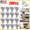 20Pc 1/2" Overlay Semi Partial Wrap Kitchen Cabinet Hinges Self Closing w/Screws