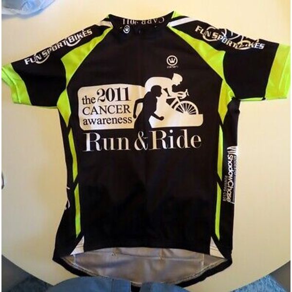 Canari Bicycle Jersey 2011 Cancer Run and Ride 2/3 Zip Sutter Health Fleet Feet