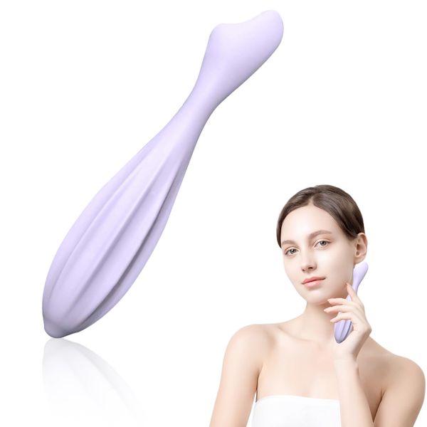 Lafo Facial Massage Roller, Silicone Face Massage Tools,Face Roller Skin Care for Shapes Body & Face Curves, Reduces Tiredness, Self Care Gift for Women Face and Eyes Massage (Purple)