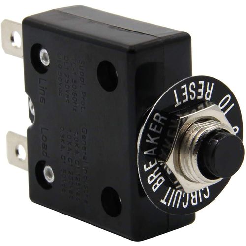 ZOOKOTO 5PCS 125-250V AC 50V DC Push Button L1 Series Manual Reset Thermal Circuit Breaker 30A