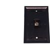 RiteAV Coax Cable TV Wall Plate 1 Gang - Flat [Black/Black]