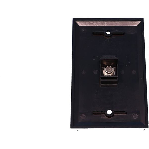 RiteAV Coax Cable TV Wall Plate 1 Gang - Flat [Black/Black]