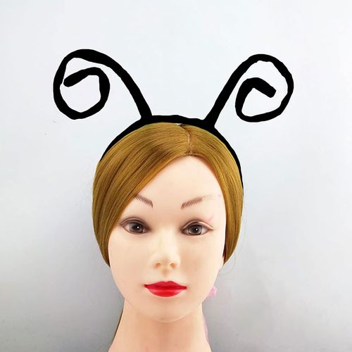 2 Pcs Halloween Butterfly Antenna Headband Lace Mask Black Hair Hoops Masquerade Masks Headpiece Hairband Hair Bands Women Christmas Party Decoration Cosplay Costume Cute Dress Up Hair Accessories