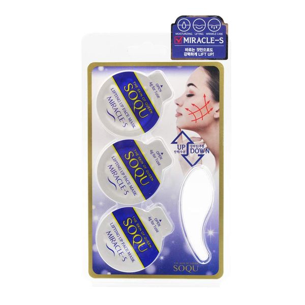 [SOQU] Miracle S (with Spatula) Trial Set Miracle S Uplift Mask Pack Lifting Up Mask