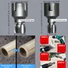 Pipe Thread Cutting Tool, Integrated Internal & External Threading Tool for Electric Drills, PVC Pipe Threader Kit with Rethreading Function, Compatible with 1/2" & 3/4" (DN15/DN20) Pipes (3/4")
