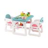 3PCS Children Table and Chair Set Activity Table Gift Kids With Building Blocks