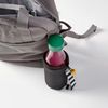 2 X Water bottle, clear glass/green, 0.5 l