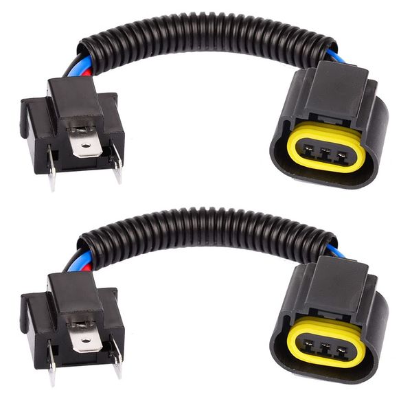 HUIQIAODS H4 9003 to H13 9008 Female Adapter Headlight Conversion Socket Cable