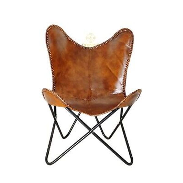 Relaxing Leather Butterfly Chair – Indoor/Outdoor Comfortable Arm Chair PL2-306