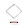 uxcell 5pcs Cookie Cutters Stainless Steel Square Biscuit Cookie Cutter for Kitchen Baking