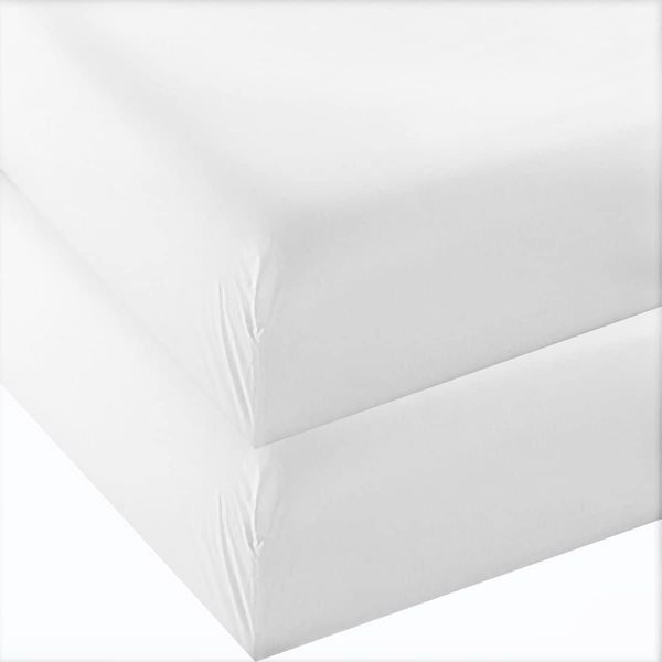 4U'LIFE 2-Pack Fitted Sheets,Prime 1800 Series, Ultra Soft & Comfortable, Double Brushed Microfiber (White, 2-Pack Full)