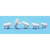 All Scale Miniatures 1600964 N Scale Mountain Goats Unpainted 3D Printed pkg(5)