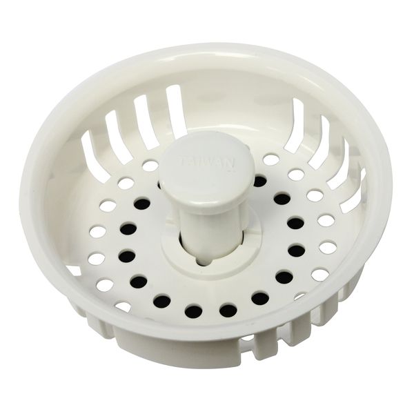 Plumb Pak PP820-26 PlumPak Replacement Sink Basket Strainer With Adjustable Post, Plastic, No Size, White