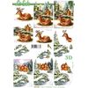 Christmas Card Making Decoupage Sheet Assortment - 12 Assorted Christmas Designs for Cutting