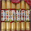 Set of 6 Nutcracker Christmas Crackers -with nutcracker inside