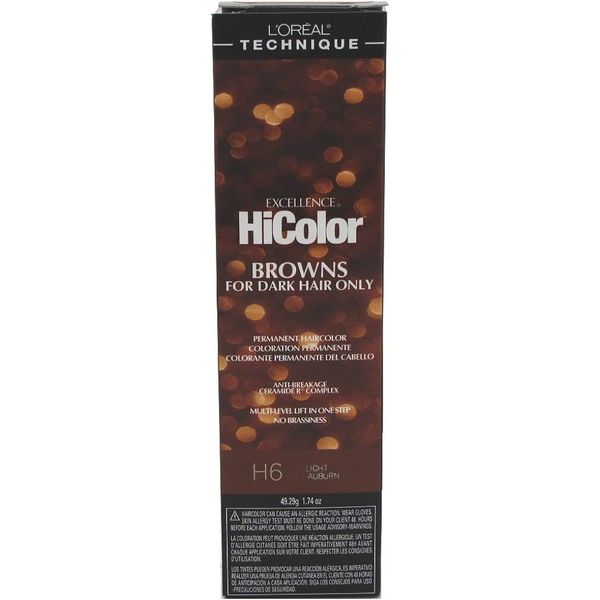 L'oreal Excellence Permanent Creme Hicolor H6 Light Auburn 1.74oz