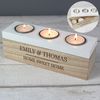 Custom Personalised Wooden 3 Tea Light Holder