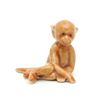 Handmade Miniatures Ceramic Brown Sitting Monkey Figurine Animals Decor/Animal Collection