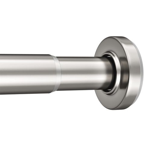 AmazerBath 31-46.5 Inches Spring Tension Shower Curtain Rod, Short Shower Rod Rust Proof Bathroom Curtain Rod, Adjustable Shower Tension Rod No Drill Easy Segmented Installation, Nickel