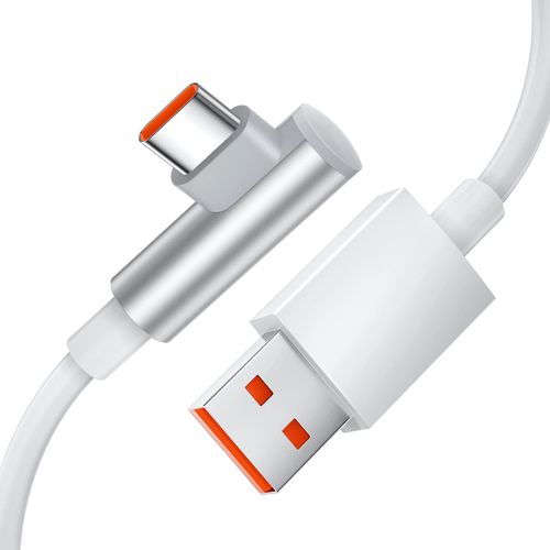 USB Type C Cable, 6A, 120W, Xiaomi, USBC Cable, Fast Charging, 9.9 ft (1.8 m), L-Shaped, Compatible with xiaomi 12, 11Tpro, Redmi Note 11, Black Shark Turbo Charge, Hypercharge, 120W/67W, 33W, 18W, Redmi Note 11, Lite, 5g/Mi12/POCO F4 GT/GT/POCO Black Sha