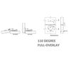 2 x Standard Kitchen Cabinet Door Hinge 35 mm + Screws