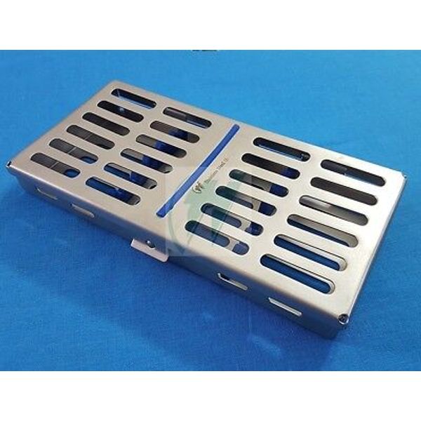 GERMAN DENTAL AUTOCLAVE STERILIZATION CASSETTE RACK BOX TRAY FOR 7 INSTRUMENT