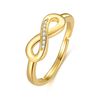 Philip Jones Gold Plated Infinity Ring Created with Zircondia® Crystals