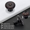 LONTAN Pack of 4 Cabinet Knobs Vintage Black Furniture Knobs Oil Rubbed Bronze - Drawer Knobs for Cupboard