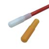 70cm White Cane, Aluminum Folding Cane for The Blind,Folds Down 3 Sections, with 2 Tips (Black Handle)